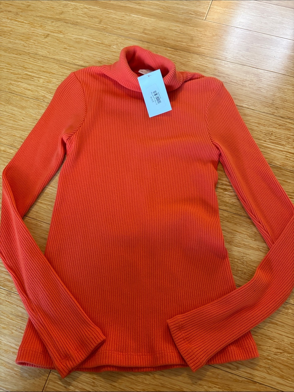 NWT By Together Orange Ribbed Turtleneck Long Sleeve Sweater Small fall pumpkin
